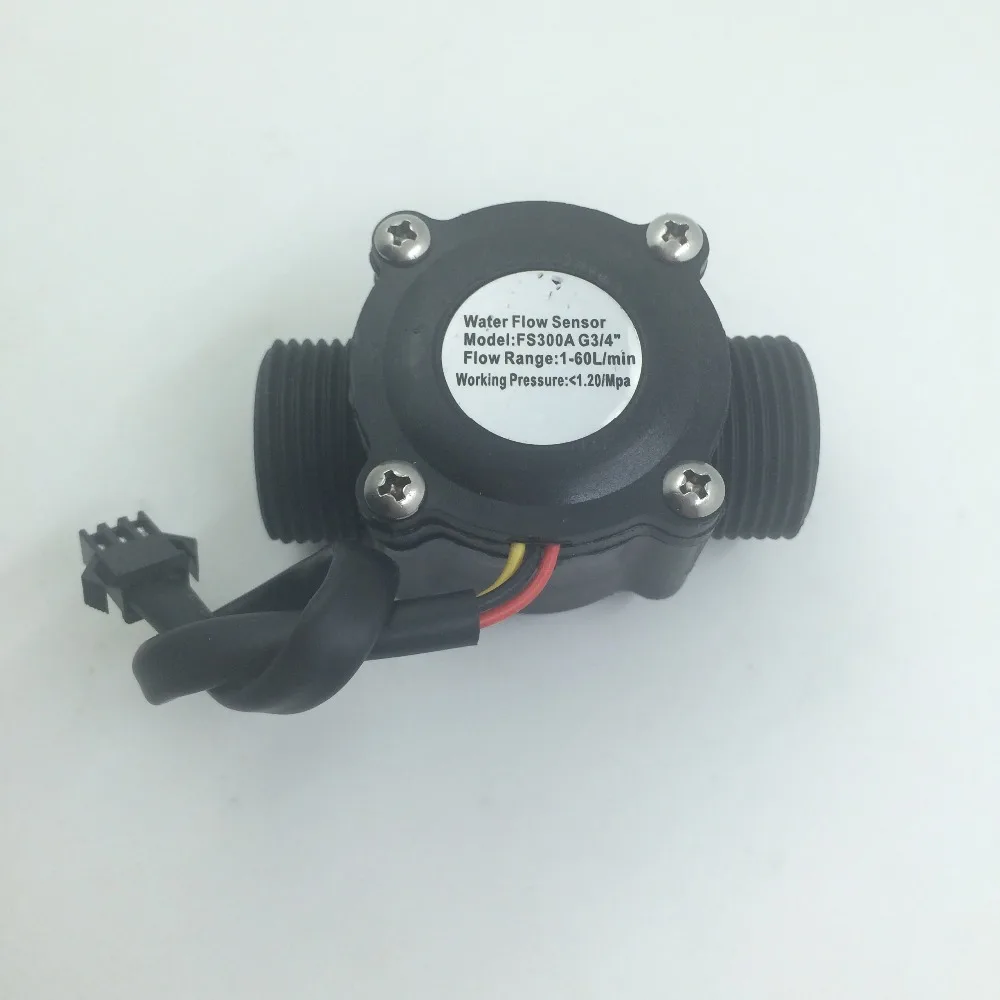 Датчик счетчика расхода воды контроллер ЖК дисплей + Счетчик FS300A G3/4 &quotDN20 1 60L/мин 10