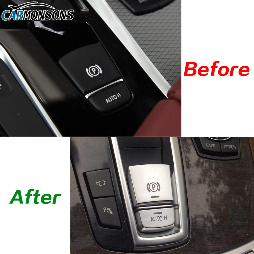 Carmonsons для BMW F10 F07 F06 X5 F15 X6 F16 F01 X3 F25 X4 F26 F11 кнопка стояночного тормоза P переключатель