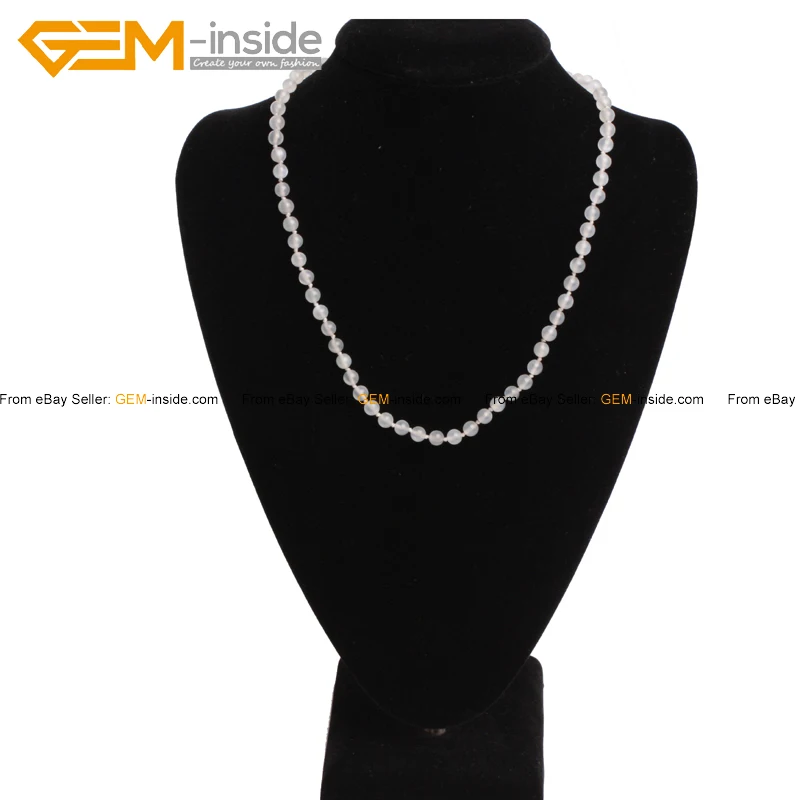 Ожерелье с бусинами из лунного камня 19 дюймов 6 8 10 12 14 мм|fashion necklace|necklace fashionbead necklace