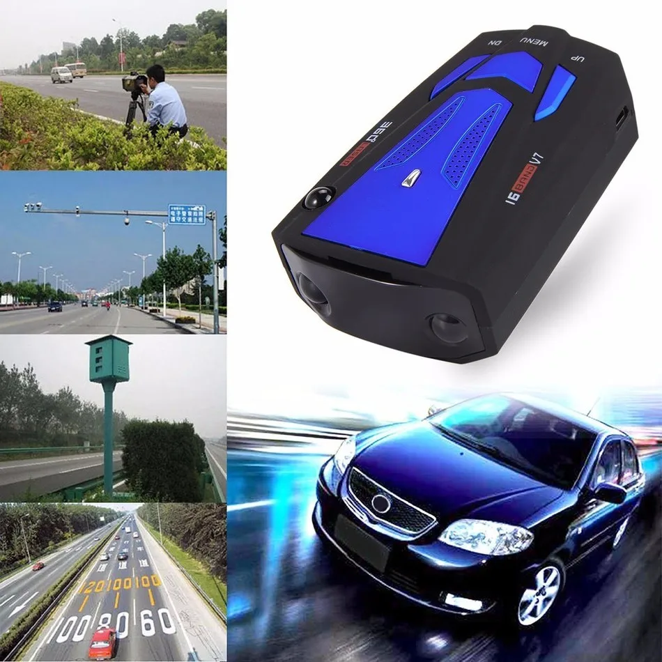 360 градусов радар детектор V7 анти лазерный детектор для автомобиля голосовое предупреждение о скорости полный диапазон светодиодный дисплей лазерный детектор