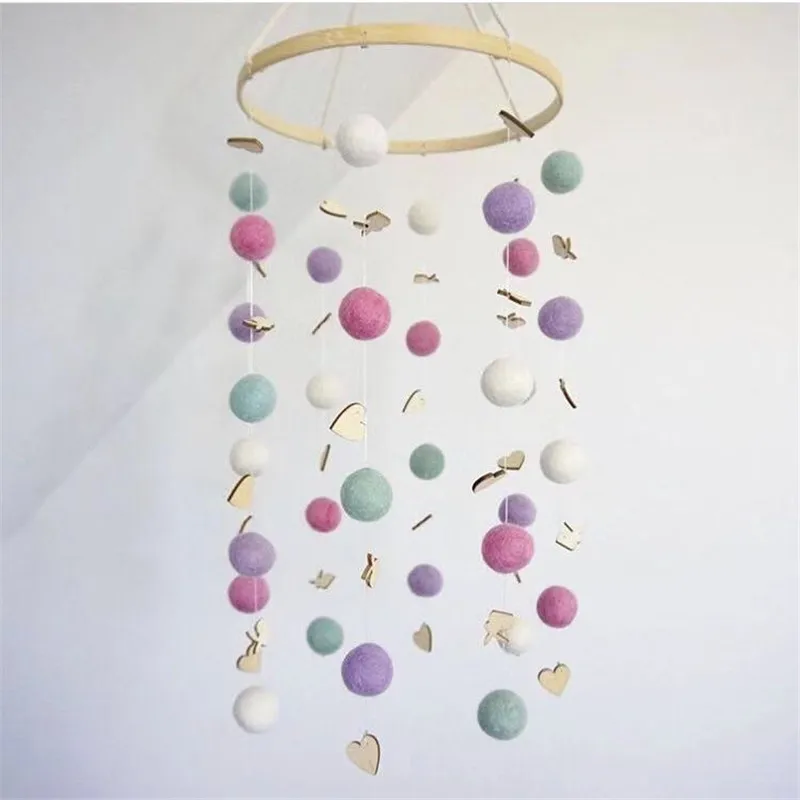 Ins скандинавский шерстяной шар колокольчики для новорожденных колокольчик Ловец