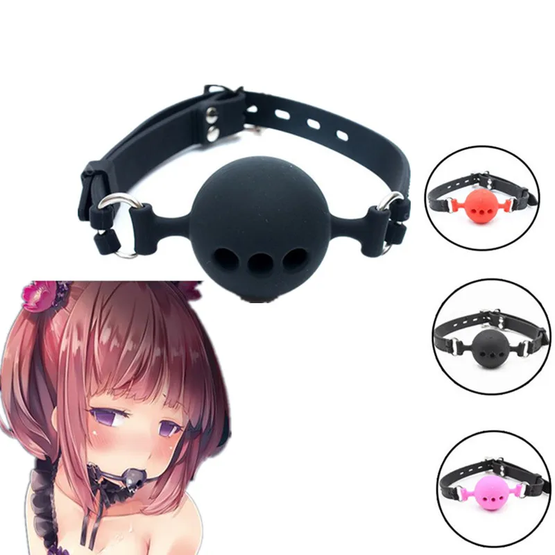 Силиконовый открытый рот кляп шар Связывание удерживающие интимные игрушки для