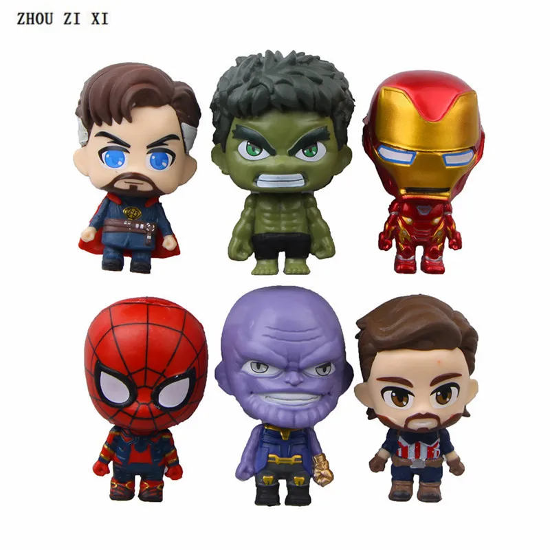 6 шт./лот marvel legends Аниме фигурки магниты на холодильник отличное качество