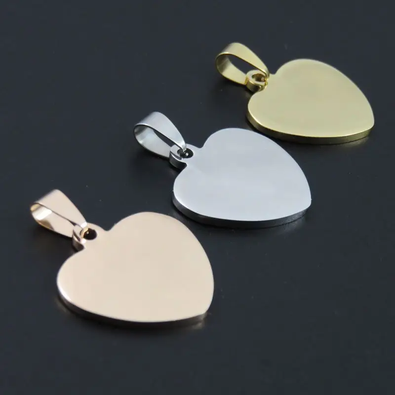 Бирки для собак в форме сердца 25 мм бирки из нержавеющей стали подвески женского