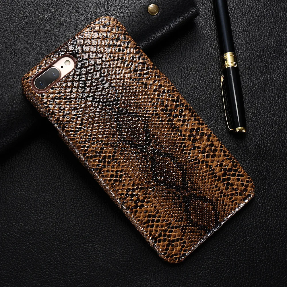 KISSCASE змеиная кожа кожаный чехол для iPhone 7 8 6 6S ультра тонкий полный защитный