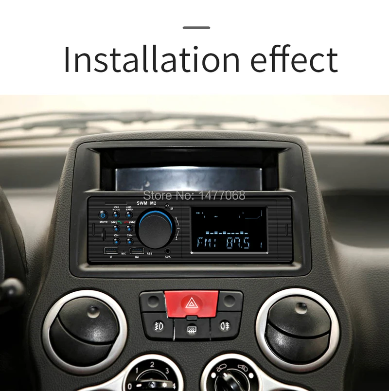 PHYEE Автомагнитола 1 Din Bluetooth 4,0 стерео аудио MP3 плеер A2DP Handsfree Dual USB быстрая зарядка TF ЖК-экран ISO головное устройство M2