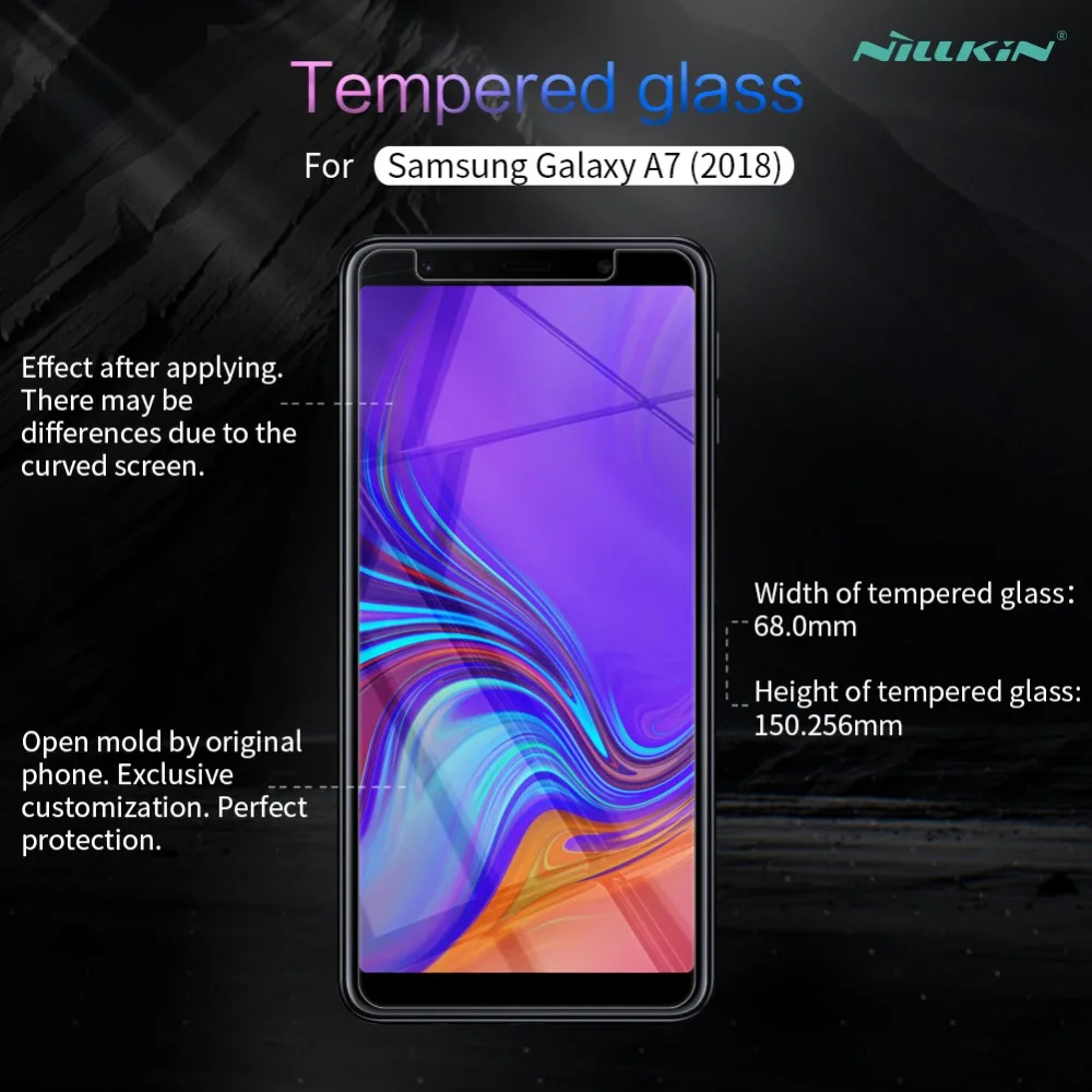 Закаленное Стекло для Samsung Galaxy A7 2018 2017 A750F A720 Nillkin amazing H 0 33 мм Экран протектор