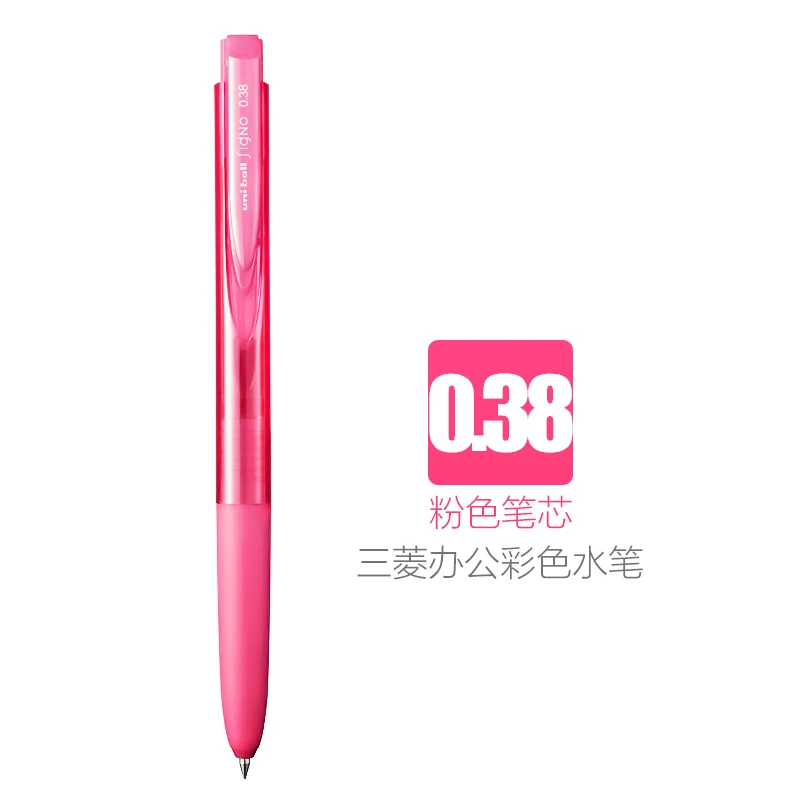 0.38mmPink refill 1 шт Uni Signo RT1 UMN-155 гелевая ручка 0,38/0,5 мм 10 K6 версия гелевая ручка для письма цветная ручка для воды студенческие Обучающие канцелярские принадлежности - Цвет: 0.38mmPink refill