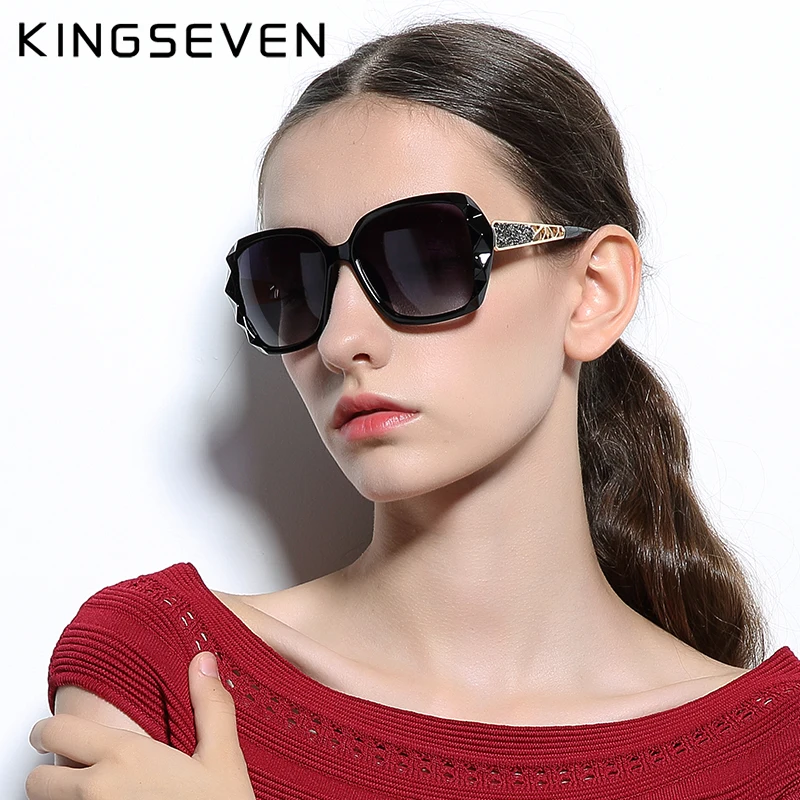 KINGSEVEN, солнцезащитные очки для женщин, градиентная поляризационная оправа, солнцезащитные очки для вождения, роскошные женские очки, аксессуары 7538