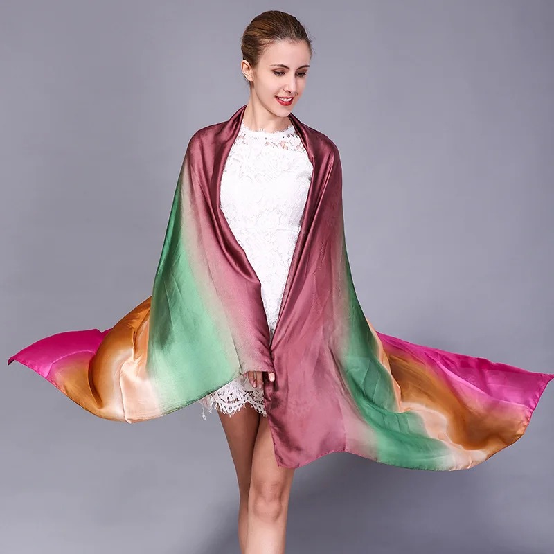 Весенний и осенний Новый атласный искусственный шелк цвет тонкий секционный