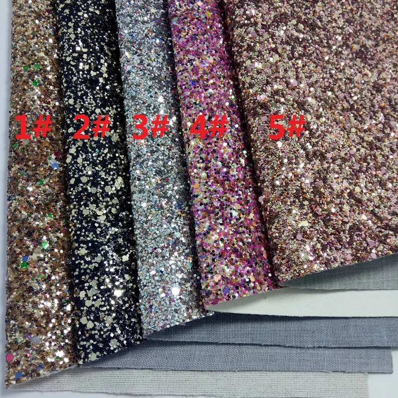 1PCS A4 SIZE 21X29cm Synthetic Leather Chunky Glitter For Bow DIY handbags shoes MJ055B | Дом и сад
