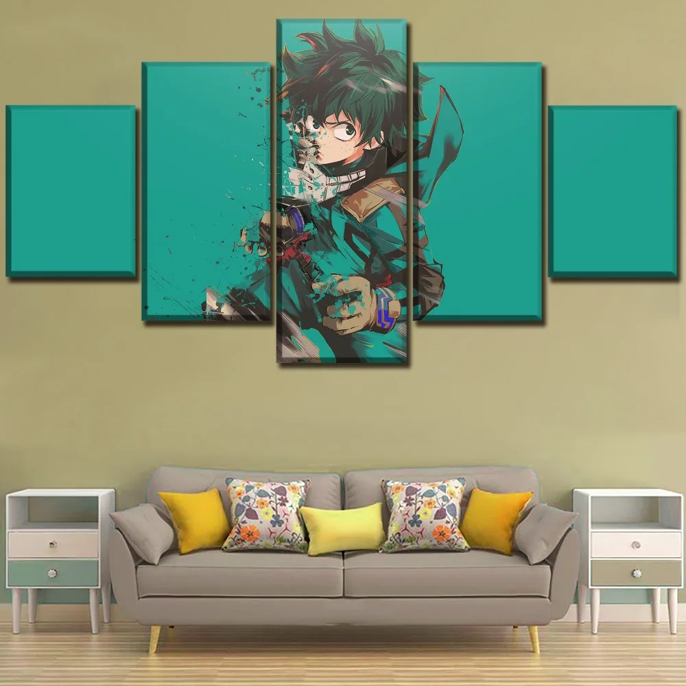 Настенная живопись на холсте для гостиной домашний Декор 5 шт. Boku No Hero academic аниме