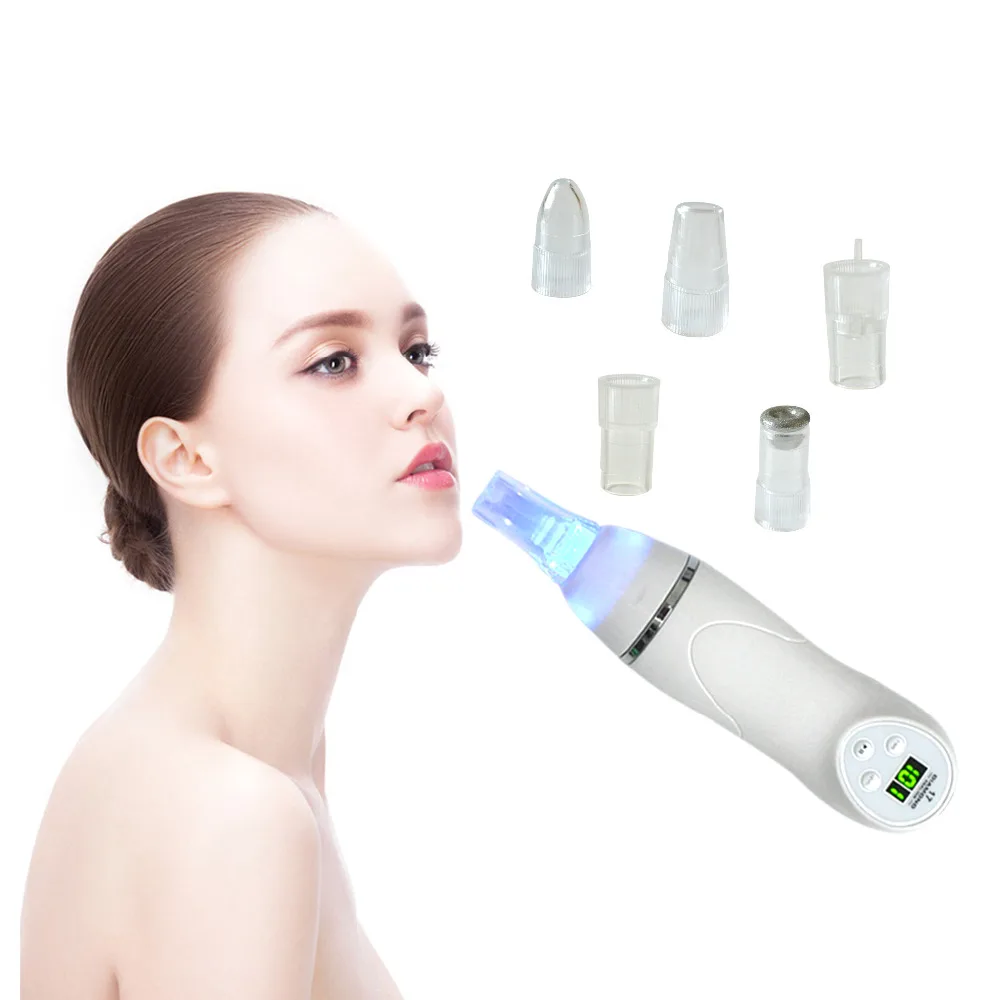 2Pcs Electric Microdermabrasion Machine Beauty Device Blackhead Acne Remover Remove Dead Skin From Your Face