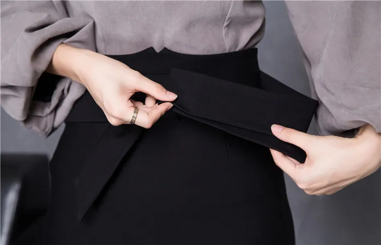 2017 New Women Formal Work Wear Skirts Ladies Sexy High Waist Mini Black Pencil Skirt Stretch Package Hip With Bow |