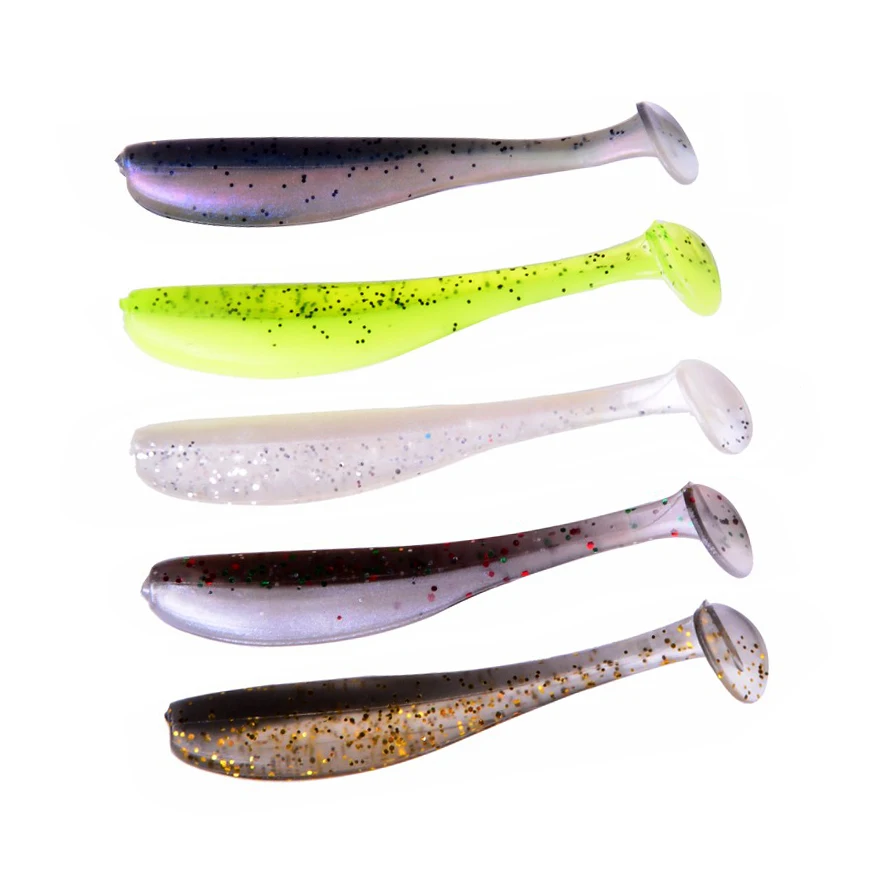 JonStar Easy Shiner, 5 шт./лот, Мягкая приманка, 7 см/2,2 г, приманка для рыбалки, силиконовая приманка, мягкая пластиковая приманка для ловли щуки