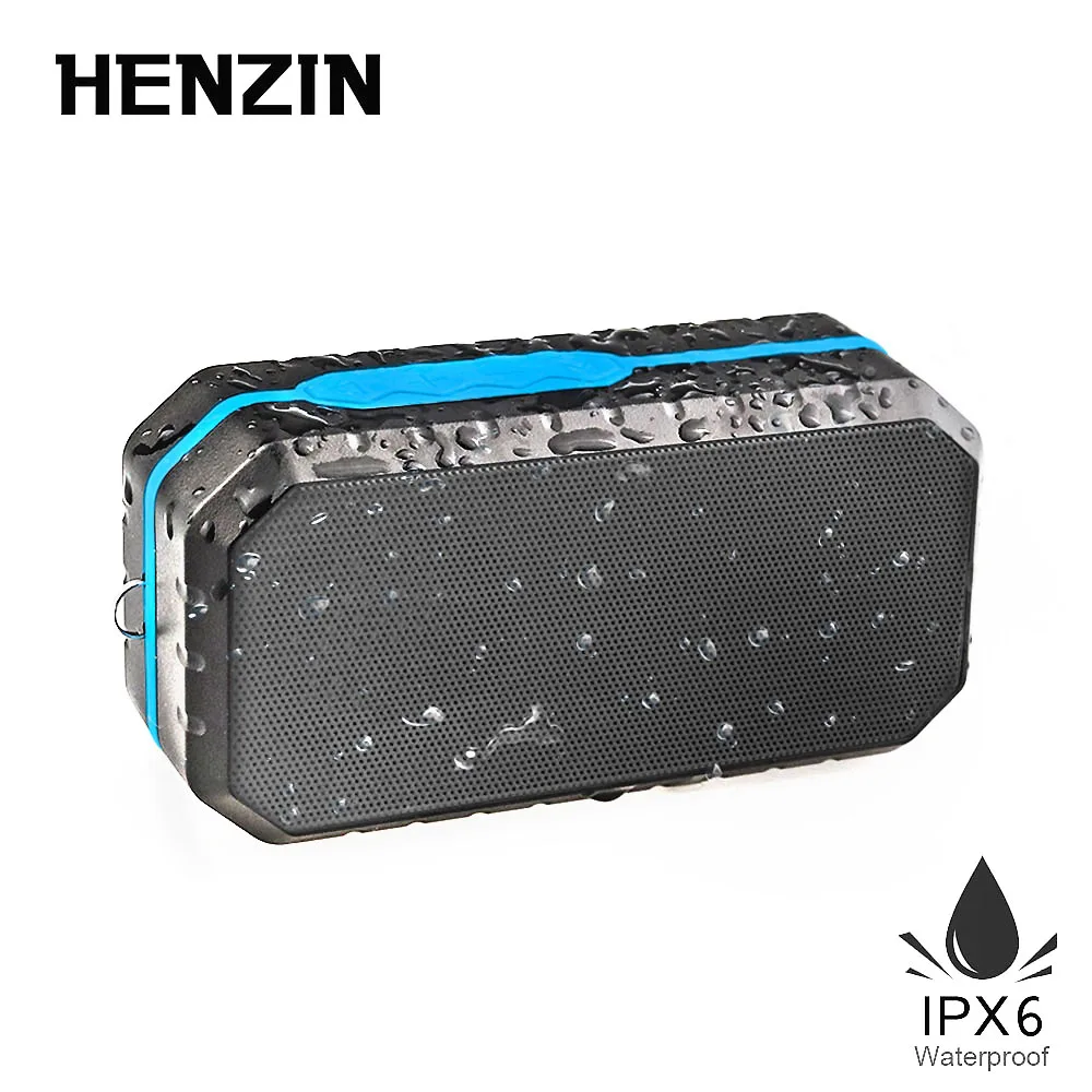 

HENZIN Portable Bluetooth Speaker Waterproof IPX6 Mini 3D Stereo Wireless Speaker with Mic FM Radio TF Card BT Column for iPhone