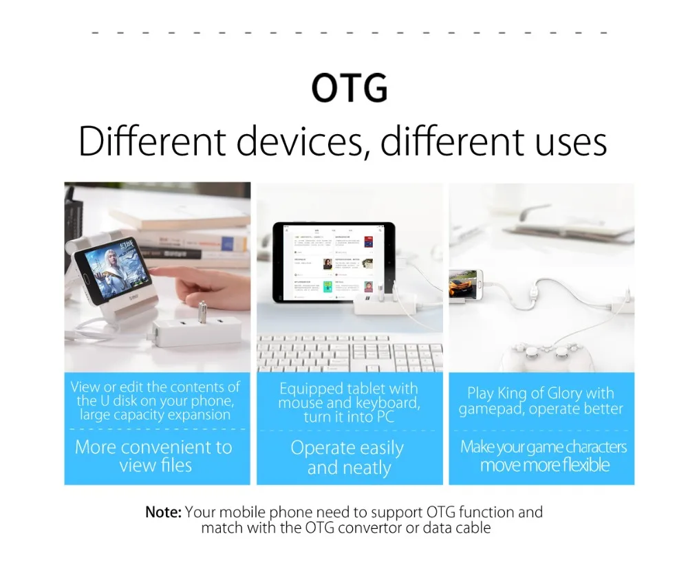 Концентратор ORICO с 4 портами USB 2 0 разъемом Micro и Type-A разветвитель для iMac