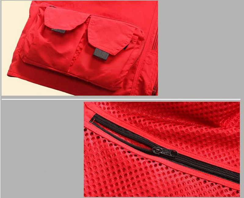 Мужские лето-осень жилет для рыбалки с сеткой быстро сохнет мульти-куртка