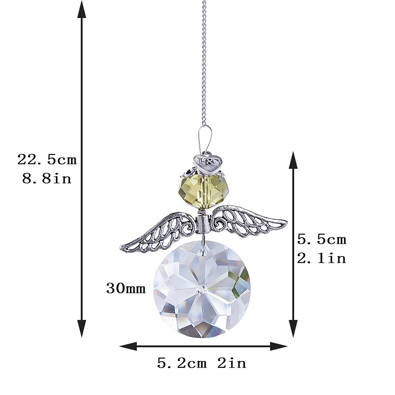 H& D Кристалл ангел-хранитель Suncatcher оконная подвеска украшения Висячие Радуга производитель мяч призмы для домашнего декора(Multi-7pcs