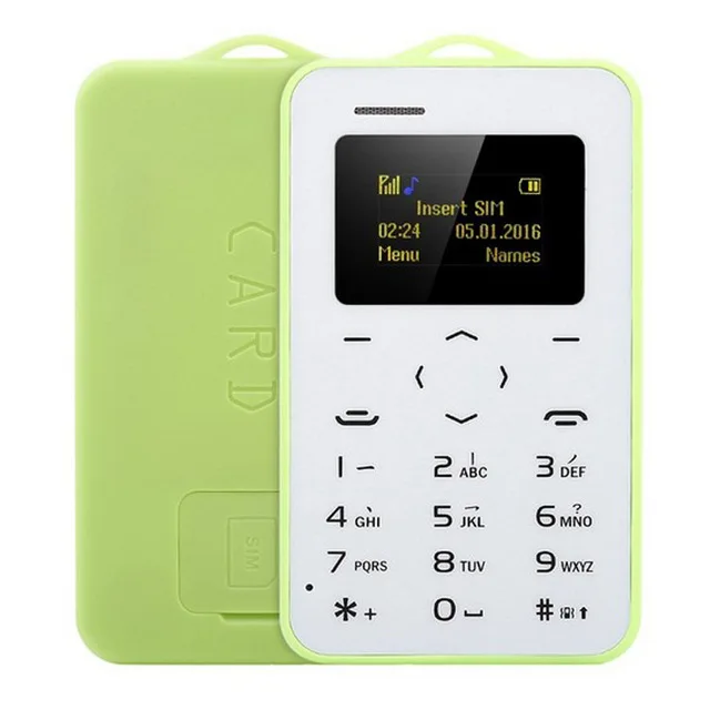 green AEKU C6 мультфильм малыш GPRS Вибрация Bluetooth маленький размер Мини Ультратонкий карта запасная Студенческая низкая цена Разблокировка мобильного телефона AIEK M5 - Цвет: green