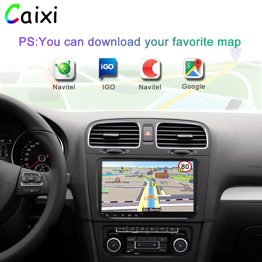 CAIXI " Автомагнитола gps навигация Android8.1 multime плеер для Фольксваген Шкода GOLF5 Golf6 POLO PASSAT B5 B6 JETTA TIGUAN