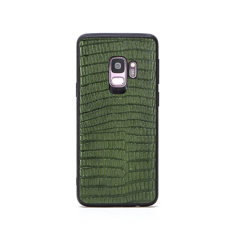 Green Роскошный тонкий чехол из натуральной кожи для samsung Galaxy S9, чехол для телефона, Силиконовый противоударный чехол для samsung S9 - Цвет: Green