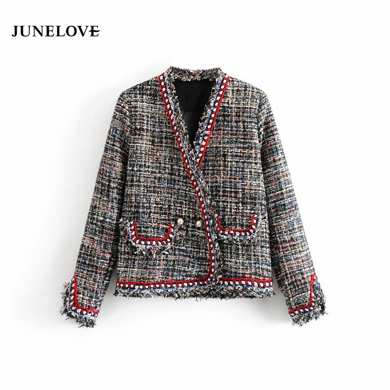 JuneLove Женское зимнее повседневное теплое пальто двубортная куртка с длинным