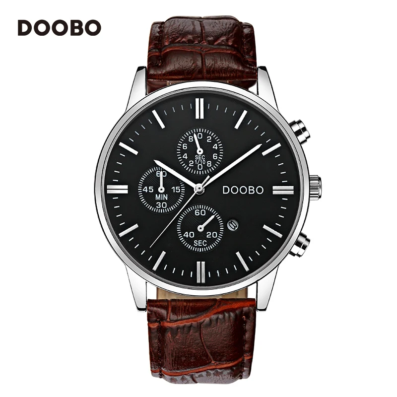 2018 Fashion Brand DOOBO Casual Business Mens Watches Luxury Quartz Watch Men Wristwatches Quartz-Watch Relogio Masculino | Наручные часы