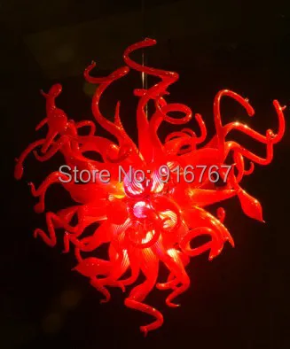 

100% Hand Blown Dale Chihuly Lamp Nice Red Glass Chandelier Egyptian Crystal