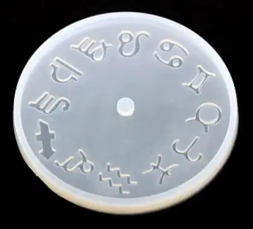 horoscope Круглые часы, полимерные формы для рукоделия, времени, Mechine, 15 см, инструмент для изготовления ювелирных изделий, силиконовый созвездие, колокольчик, кристалл, Decor6, часы - Цвет: horoscope