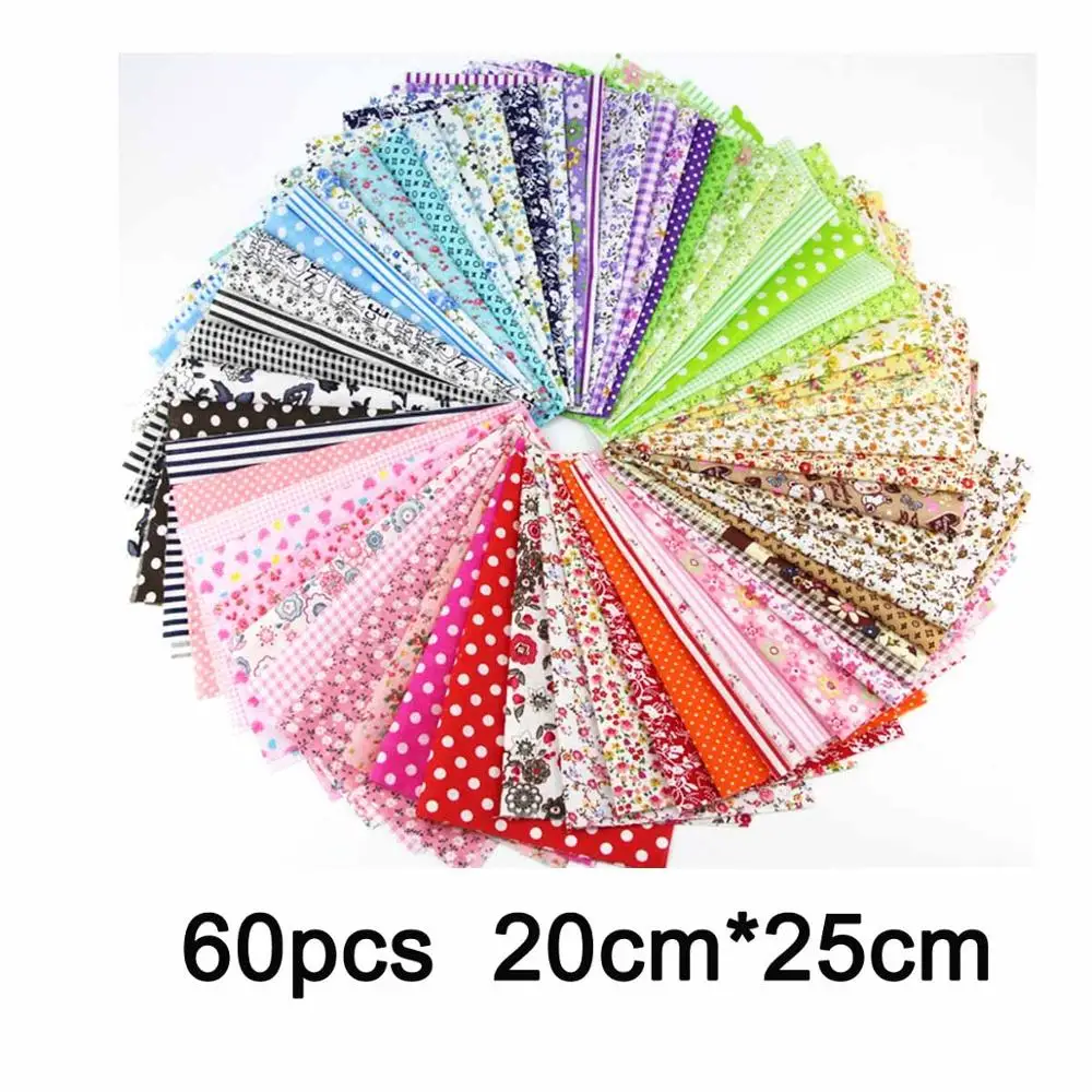 60pcs 20x25cm 30 60 шт./компл. кружевная отделка diy в виде цветка, из хлопковой ткани кружевная одежда швейная ткань подкладки Лоскутные материалы для шитья одежда, платье части - Цвет: 60pcs 20x25cm