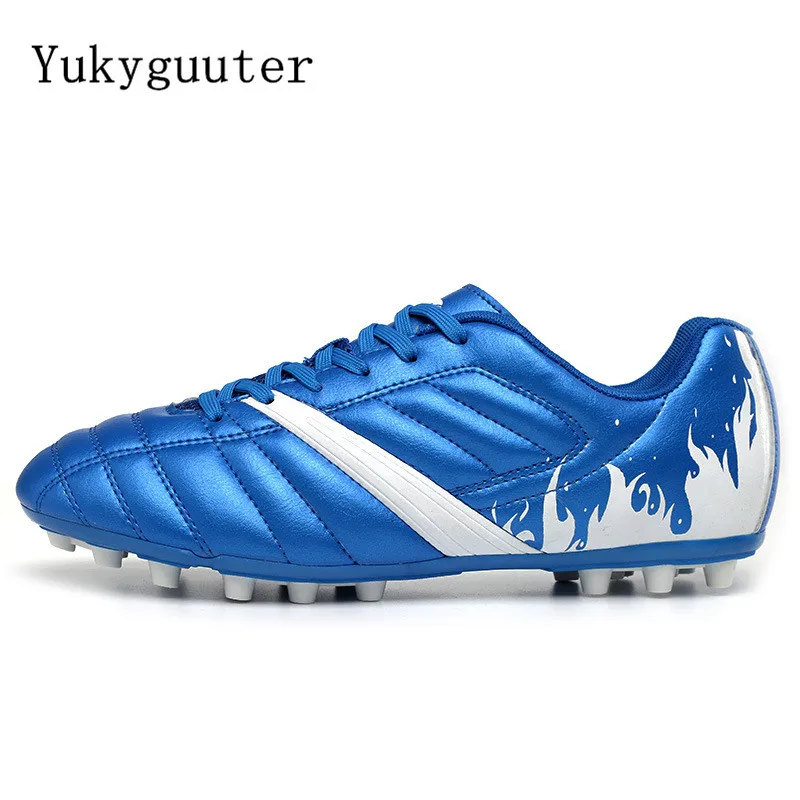 

Men Football Soccer Boots Athletic Soccer Shoes 2018 New Leather Big Size High Top Soccer Cleats Training Football Sneaker