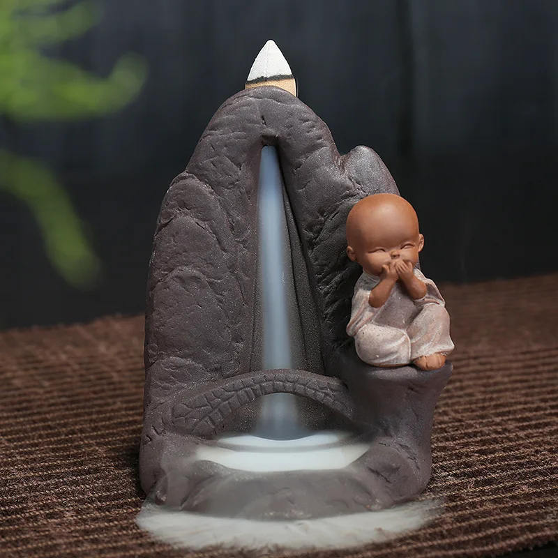 Креативные фиолетовые глиняные курильницы с горелкой маленькая курильница