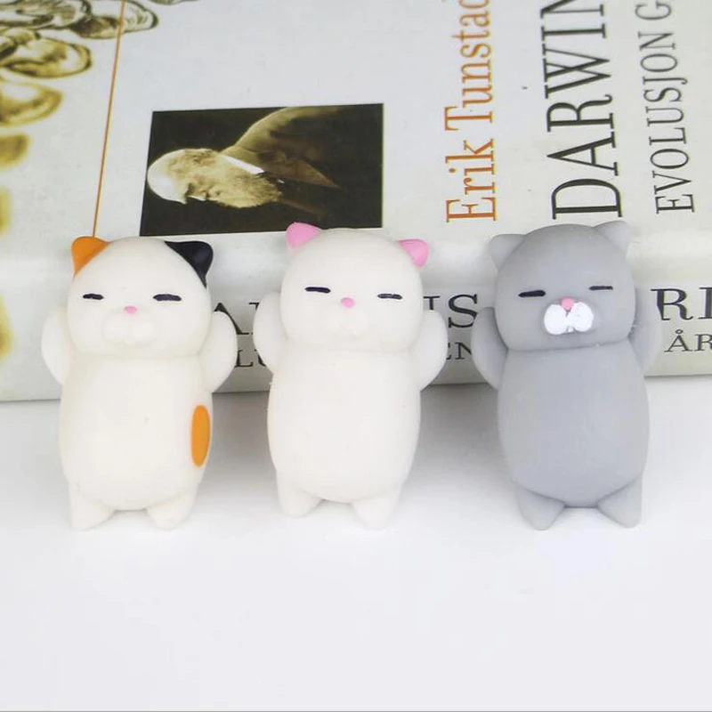 10 шт./лот мини-подарок для вечеринки милая сжимаемая игрушка Mochi кошка сброс