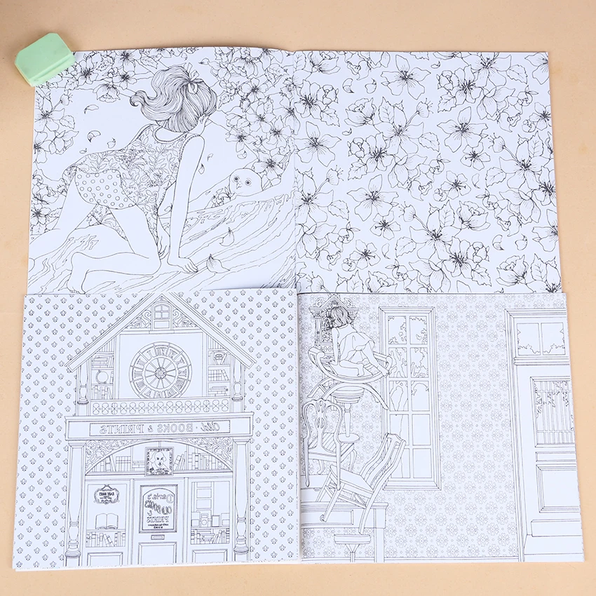 1 шт. детская книжка раскраска с граффити 24 страницы|graffiti coloring book|books for childrencoloring book