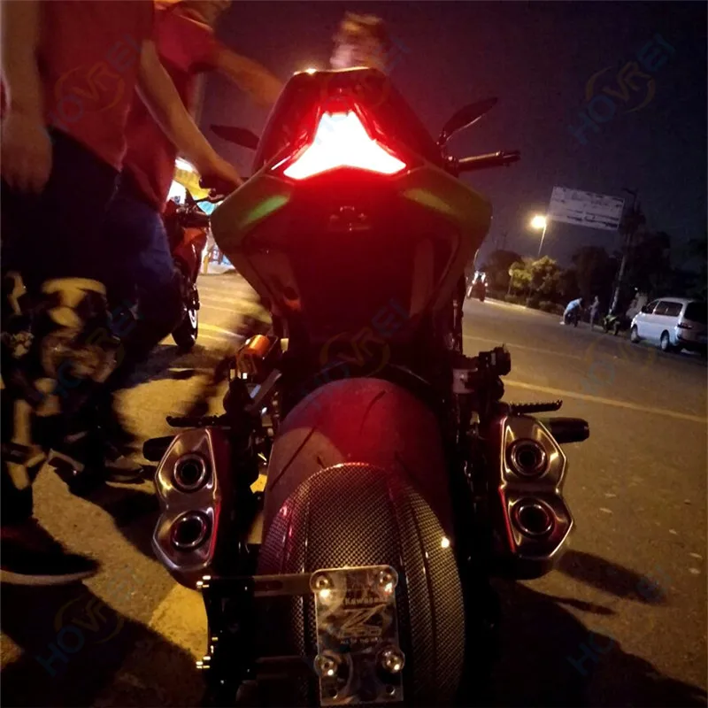 Для KAWASAKI Z1000 17 18, ZX10R ZX-10R 16-18 ниндзя 250 интегрированный светодиодный тормозной фонарь поворотный сигнальный проблесковый огонь лампа