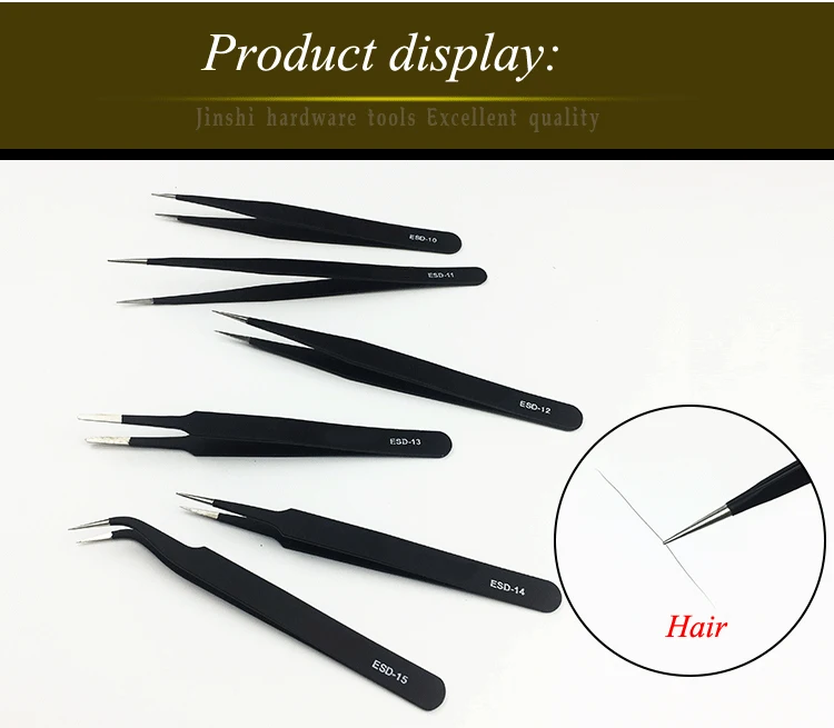 6 шт. антистатические пинцеты из нержавеющей стали|Плоскогубцы| |