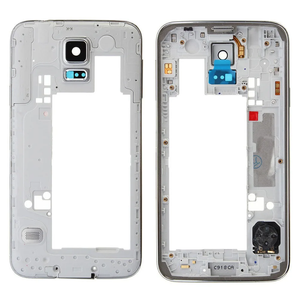 Новая средняя рамка Корпус ободок Камера Обложка для Samsung Galaxy S5 SV i9600 G900 чехол