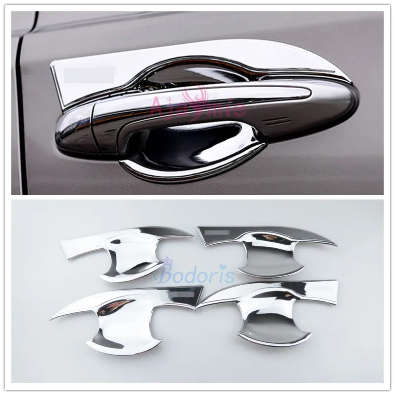 Door Handle Bowl Insert Overlay Trim Garnish Panel Frame Chrome Car Styling 2014 2015 2016 2017 2018 For Toyota RAV4 Accessories |