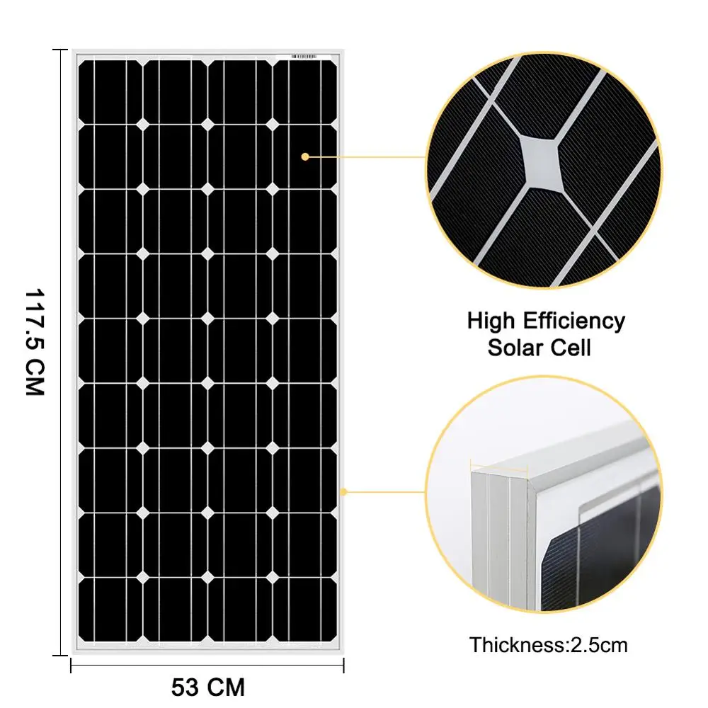 Cena Dokio 18V 100W Sztywny Panel Słoneczny Chiny 18V Krzem Monokrystaliczny Wodoodporny Panel Słoneczny Opłata 12V # DSP-100M Cena Dokio 18V 100W Sztywny Panel Słoneczny Chiny 18V Krzem Monokrystaliczny Wodoodporny Panel Słoneczny Opłata 12V # DSP-100M