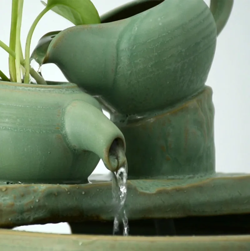 Керамический фонтанчик в стиле чайника особенности воды Фен шуй домашний декор