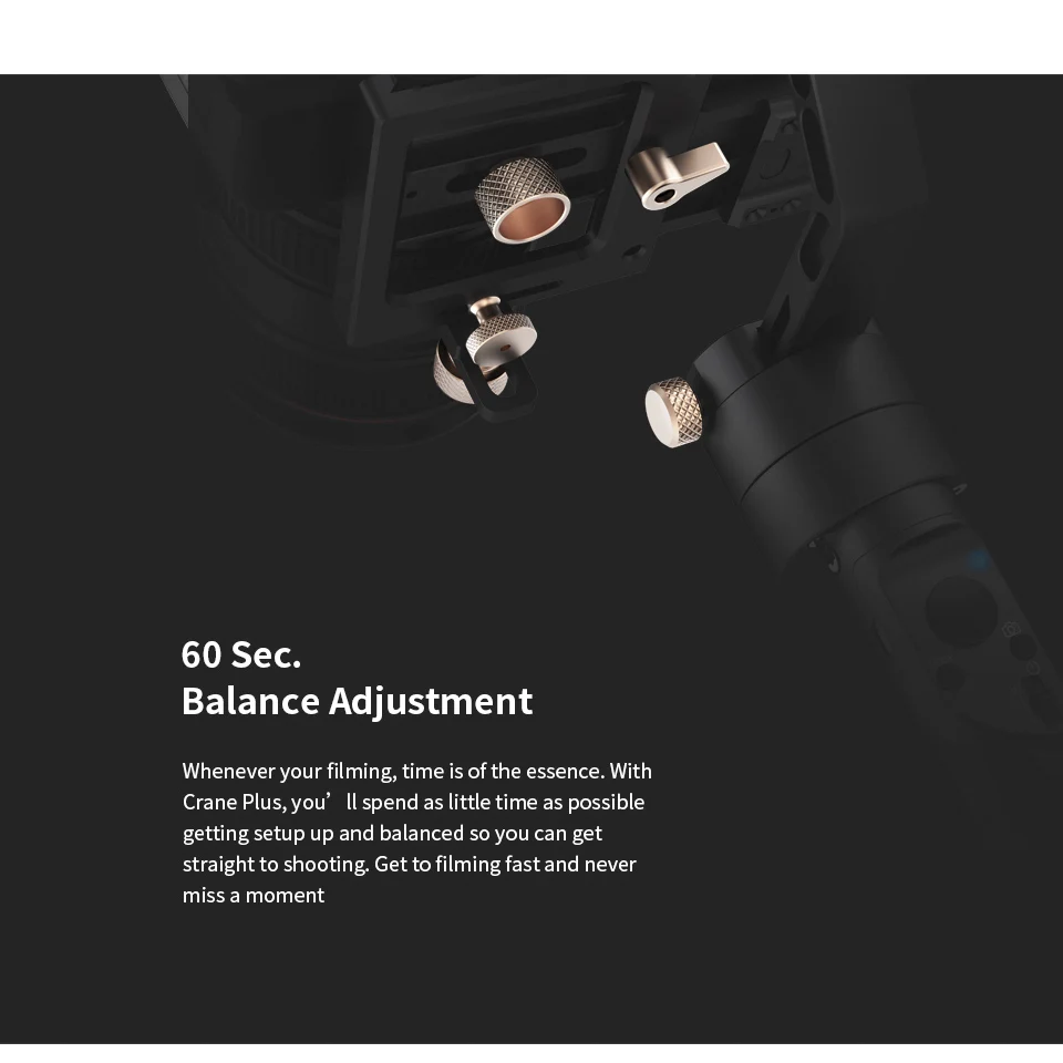 ZHIYUN Crane Plus Gimbal сверхмощный 3 оси 2,5 кг Полезная нагрузка для большинства DSLR и беззеркальных камер SONY, CANON Ручной Стабилизатор