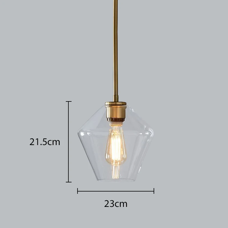 Glass Pendant Light Nordic Pendant Lamp Edison Pendant Light Brass Creative Minimalist E27 Lighting Lampshade For Restaurant - Цвет корпуса: A2