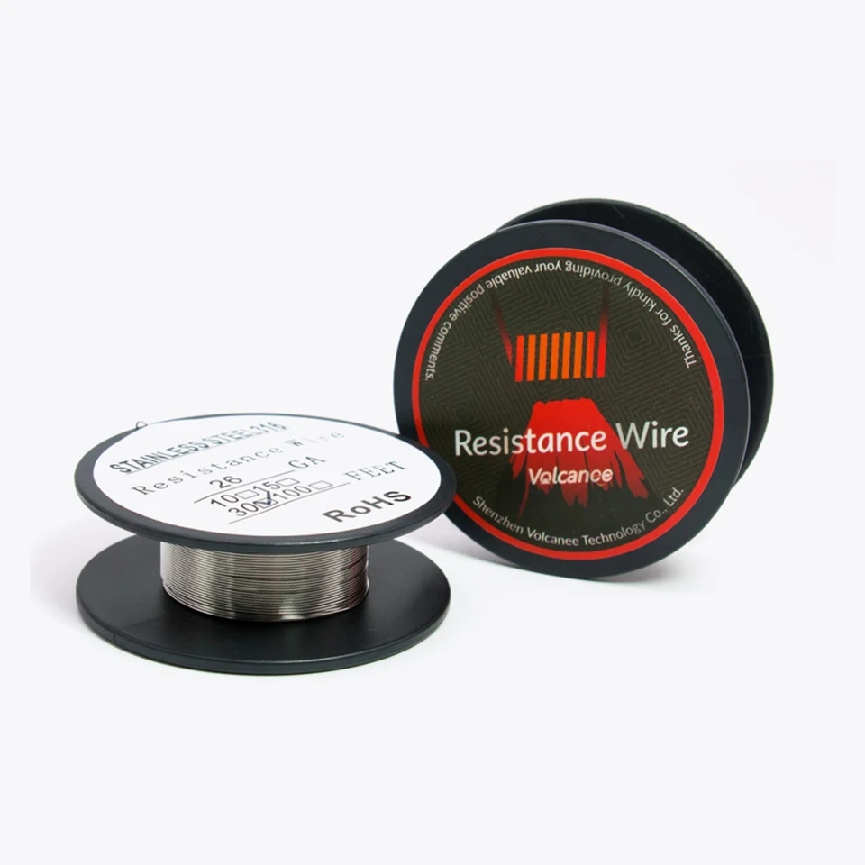 Volcanee 10 м/рулон SS316L сопротивление провода RDTA РБА ввиду атомайзер из нержавеющей стали нагревательные провода Предварительно Построенная катушка Vape электронная сигарета