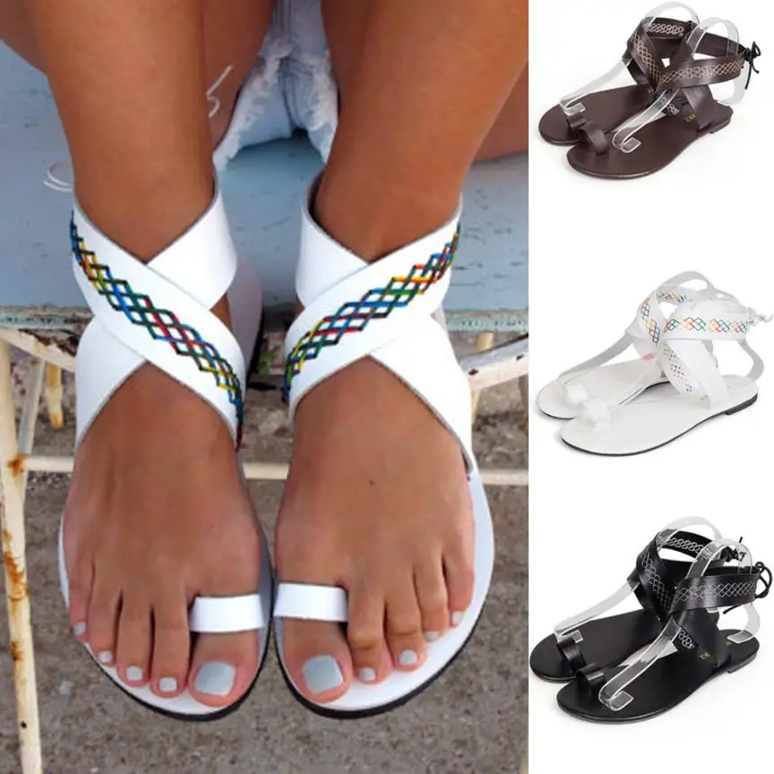 SAGACE/Модная обувь сандалии гладиаторы с перекрестными ремешками в римском стиле