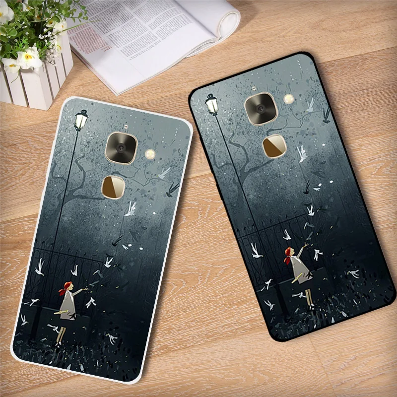 for LeTV LeEco Le Eco 2 / Pro Case X620 Clear Silicone Cover 5.5 inch X527 Black Matte Letters Phone |