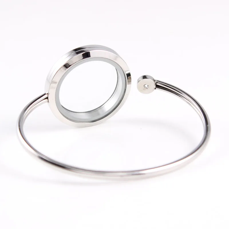 2017 Круглый Серебряный кулон из нержавеющей стали браслет 20 мм 25 30 Плавающий Шарм