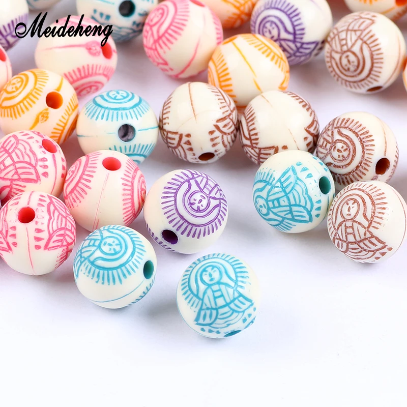 Акриловые разноцветные бусины для изготовления ювелирных изделий ручной работы