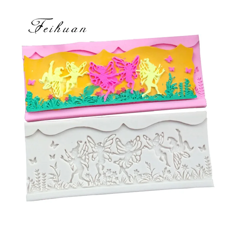 Feihuan New Butterfly Lace Mat Moule Silicone Mold Cake Decorating Sugarcraft Fondant Flower Embossing Stamp Pastry tool Wedding | Дом и сад