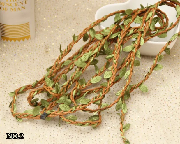 Горячая Распродажа: 5 мм искусственные листья джут шпагат Веревка поддельные